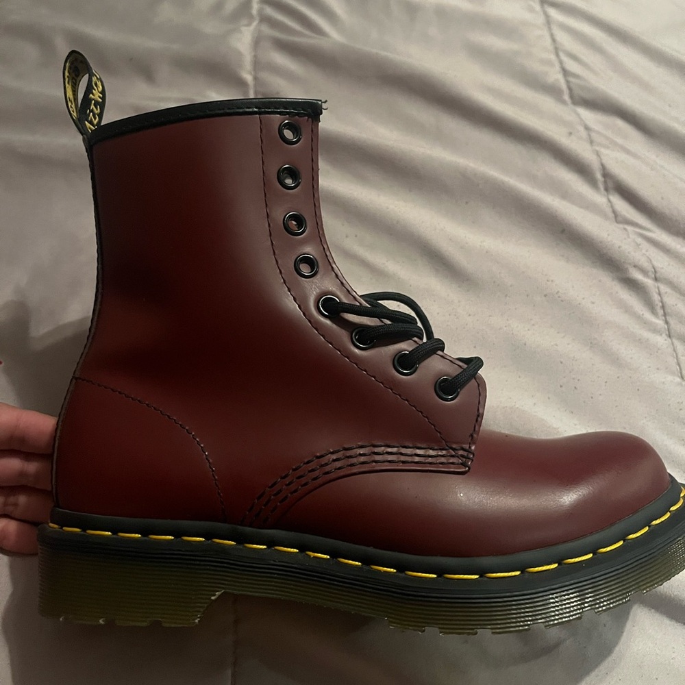Dr. Martens Red Leather Boots